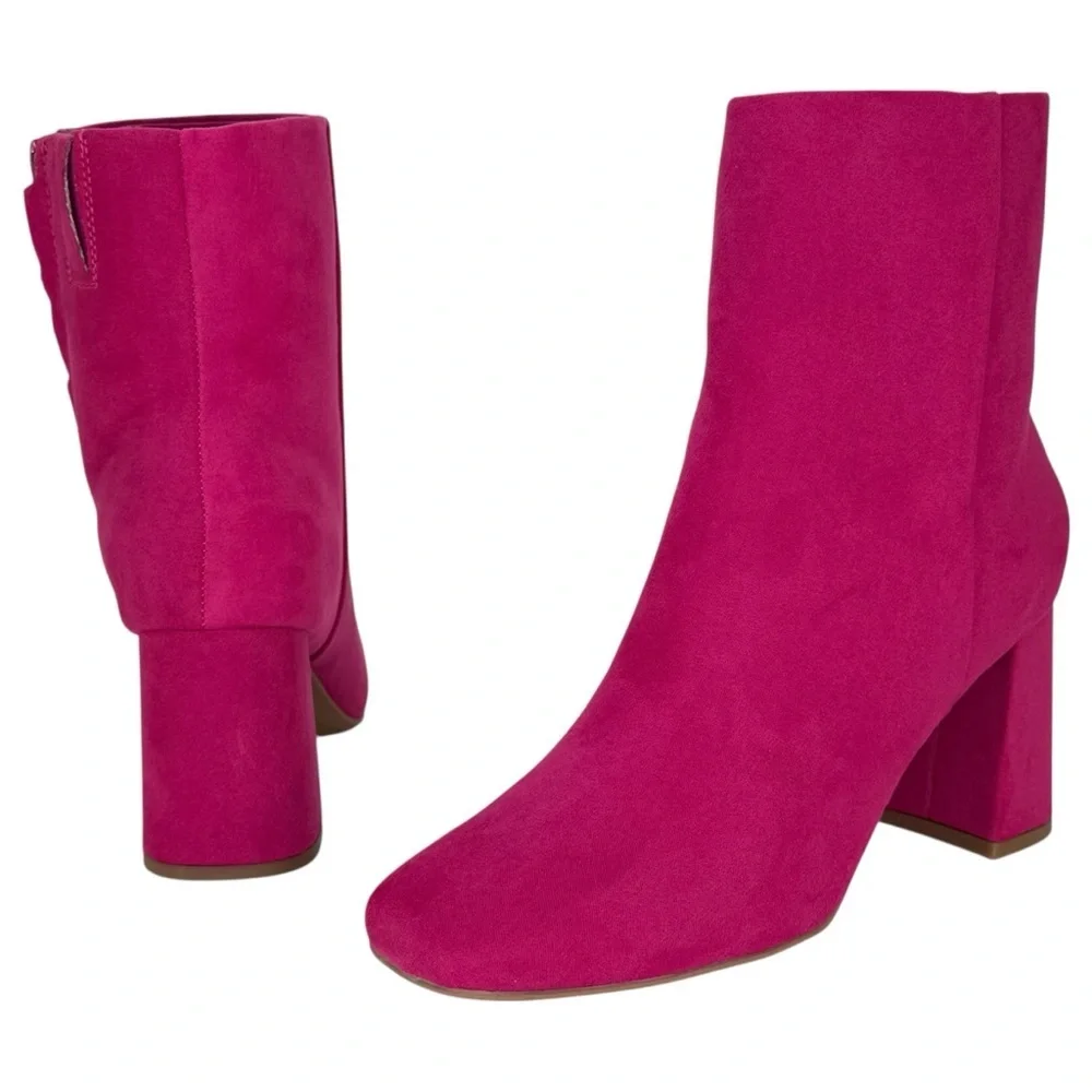 Sugar Element Fuschia Microsuede Womens Ankle Boots Size 7M - Picture 12 of 14